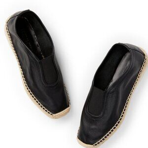 HEREU Leather Espadrilles In Black